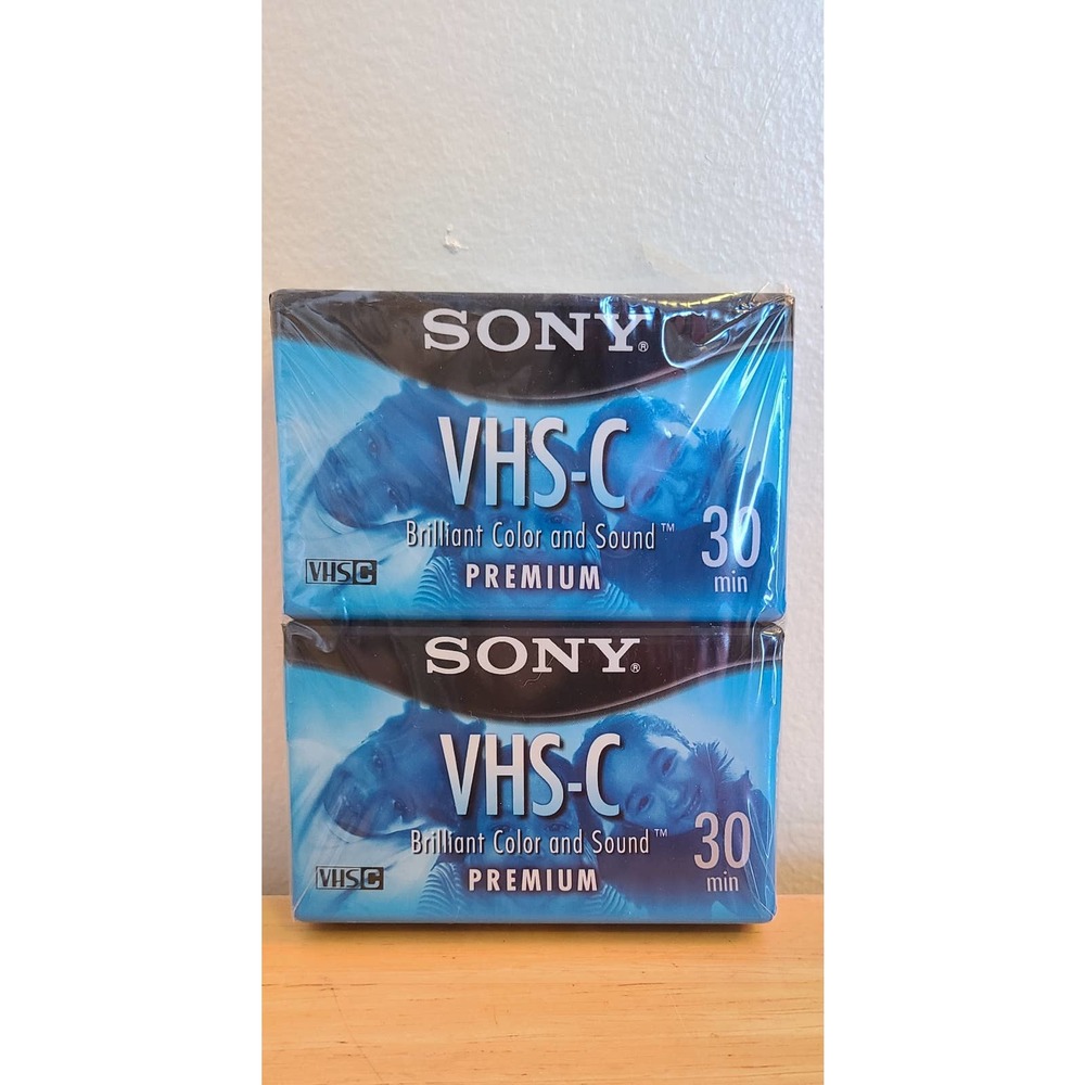 (Lot of 2) SONY VHS-C Video Tapes 30 Minute Premium New Sealed TC-30VHGL